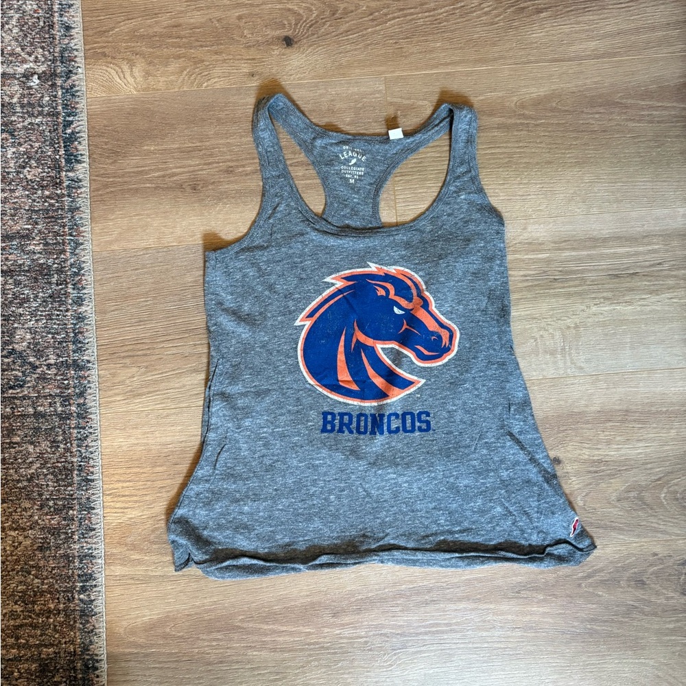 League Gray Collegiate Racerback Tank Top